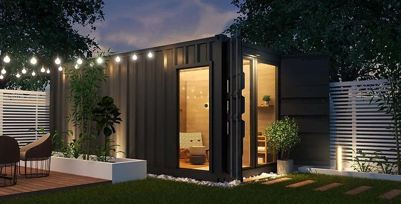 Contenedor de sauna de 15 m² con zona de descanso – llave en mano