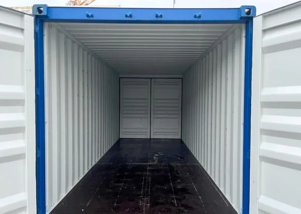 Contenedor de 6 m con puerta doble azul (2x puertas) IICL6