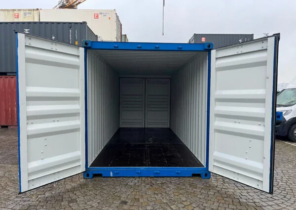 Contenedor de 6 m con puerta doble azul (2x puertas) IICL6