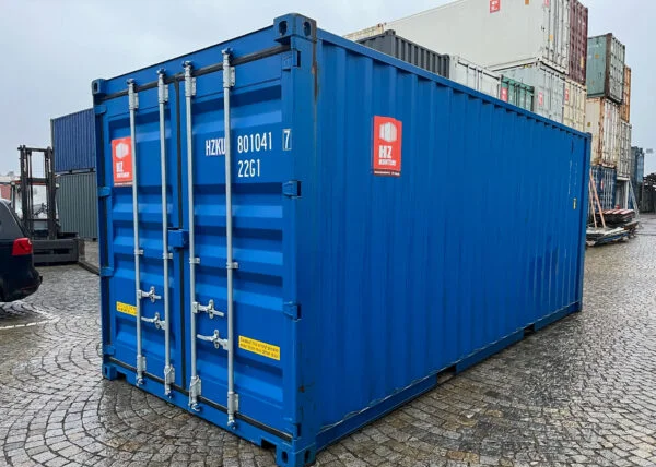 Contenedor de 6 m con puerta doble azul (2x puertas) IICL6